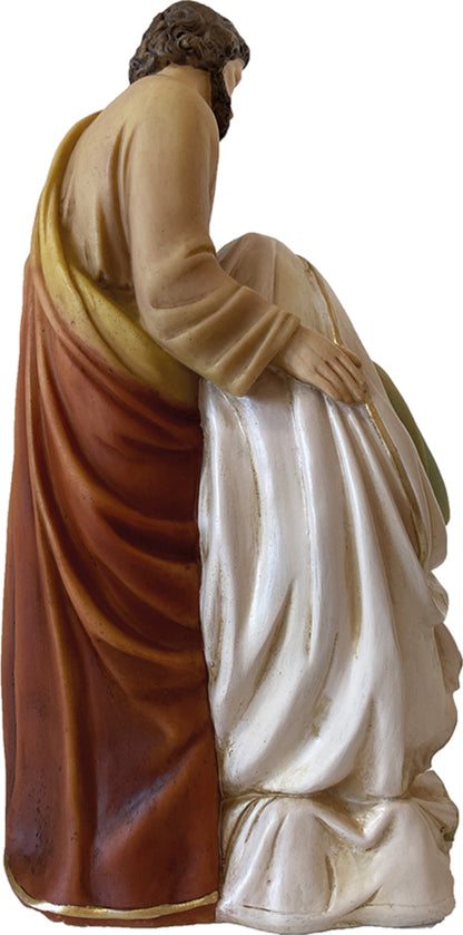 FADEDA Hlg. Familie, Krippenblock / Höhe:35 cm / handbemalt / detailgetreue Krippen Figuren - Weihnachten Tisch Dekoration Krippe Zubehör