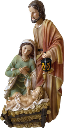 FADEDA Hlg. Familie, Krippenblock / Höhe:35 cm / handbemalt / detailgetreue Krippen Figuren - Weihnachten Tisch Dekoration Krippe Zubehör