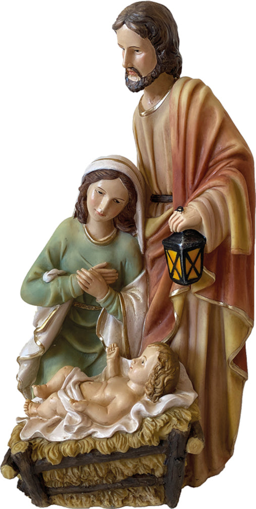 FADEDA Hlg. Familie, Krippenblock / Höhe:35 cm / handbemalt / detailgetreue Krippen Figuren - Weihnachten Tisch Dekoration Krippe Zubehör