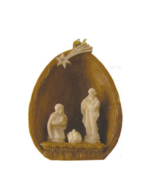 FADEDA Hlg. Familie in Walnuss   / Höhe:5 cm / handbemalt / detailgetreue Krippen Figuren - Weihnachten Tisch Dekoration Krippe Zubehör