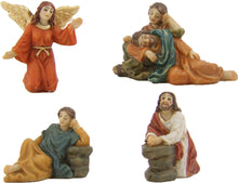 4x FADEDA Passionsfiguren: Erscheinung   / Höhe:5 cm / handbemalt / detailgetreue Krippen Figuren - Weihnachten Tisch Dekoration Krippe Zubehör