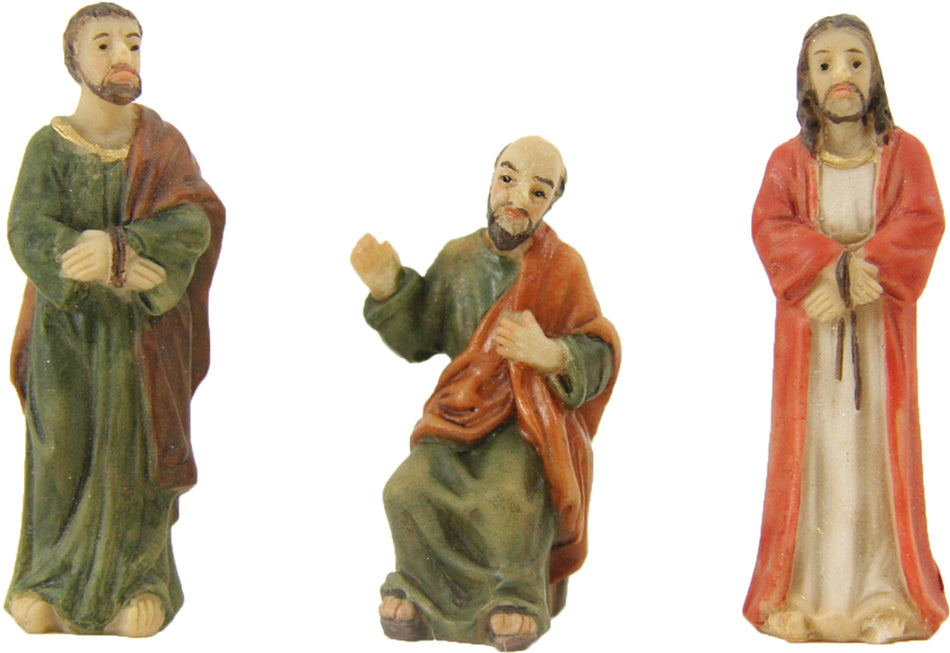 3x FADEDA Passionsfiguren: Verurteilung   / Höhe:5 cm / handbemalt / detailgetreue Krippen Figuren - Weihnachten Tisch Dekoration Krippe Zubehör