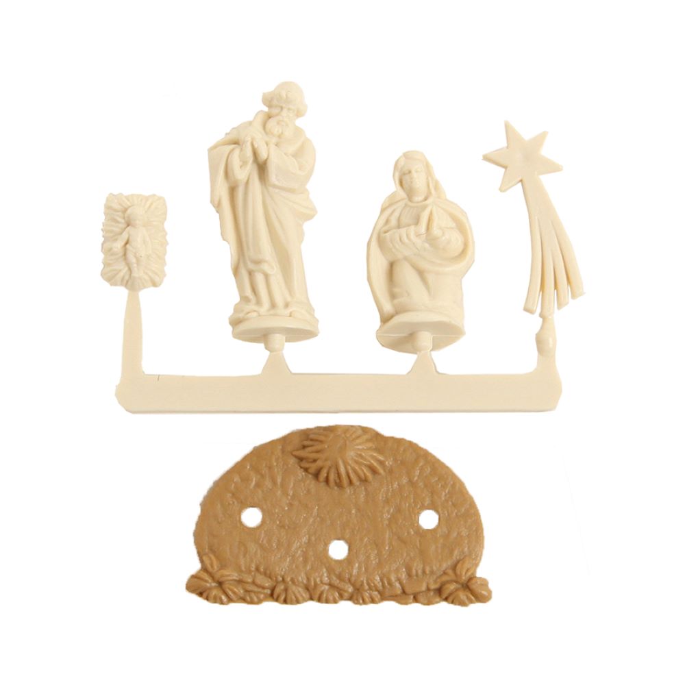 FADEDA Hlg. Familie, Bastelset   / Höhe:3 cm / handbemalt / detailgetreue Krippen Figuren - Weihnachten Tisch Dekoration Krippe Zubehör