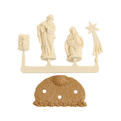 FADEDA Hlg. Familie, Bastelset   / Höhe:3 cm / handbemalt / detailgetreue Krippen Figuren - Weihnachten Tisch Dekoration Krippe Zubehör