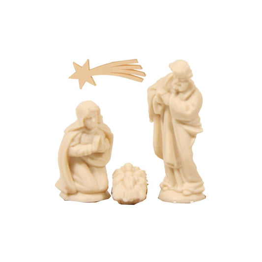 4x FADEDA Bastelset Krippenfiguren   / Höhe:2 cm / handbemalt / detailgetreue Krippen Figuren - Weihnachten Tisch Dekoration Krippe Zubehör