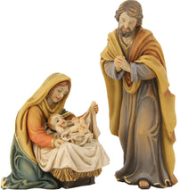 3x FADEDA Heilige Familie   / Höhe:10 cm / handbemalt / detailgetreue Krippen Figuren - Weihnachten Tisch Dekoration Krippe Zubehör