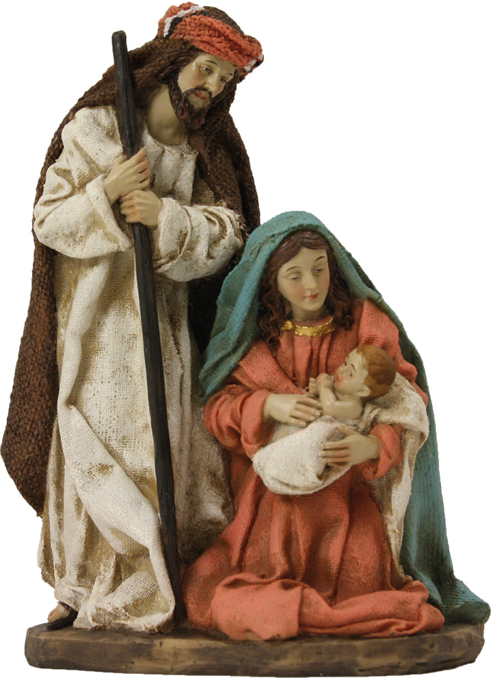 FADEDA Hlg. Familie, Krippenblock   / Höhe:20 cm / handbemalt / detailgetreue Krippen Figuren - Weihnachten Tisch Dekoration Krippe Zubehör