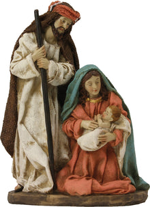 FADEDA Hlg. Familie, Krippenblock   / Höhe:20 cm / handbemalt / detailgetreue Krippen Figuren - Weihnachten Tisch Dekoration Krippe Zubehör