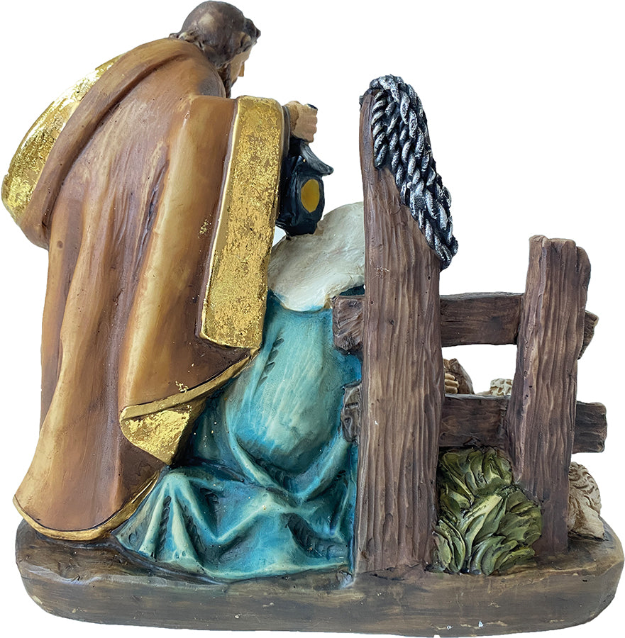 FADEDA Hlg. Familie, Krippenblock   / Höhe:20 cm / handbemalt / detailgetreue Krippen Figuren - Weihnachten Tisch Dekoration Krippe Zubehör