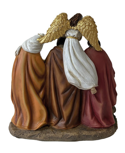 FADEDA Hlg. Familie, Krippenblock  / Höhe:15 cm / handbemalt / detailgetreue Krippen Figuren - Weihnachten Tisch Dekoration Krippe Zubehör