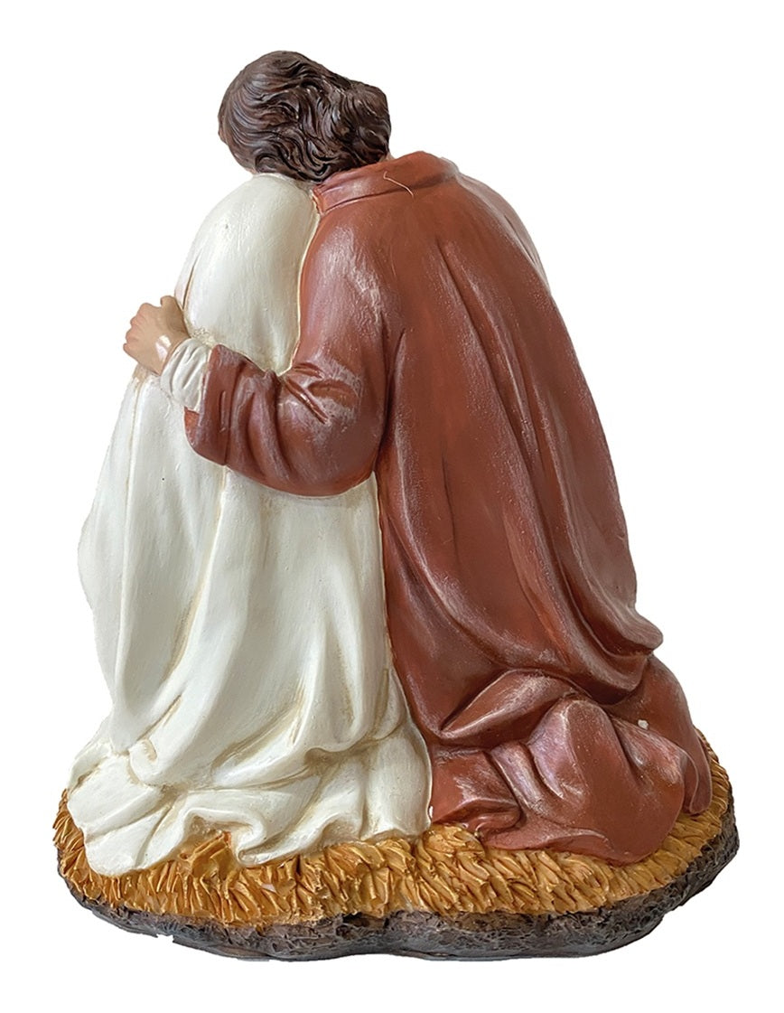 FADEDA Hlg. Familie, Krippenblock  / Höhe:14 cm / handbemalt / detailgetreue Krippen Figuren - Weihnachten Tisch Dekoration Krippe Zubehör