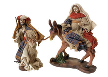 2x FADEDA Herbergssuche   / Höhe:16 cm / handbemalt / detailgetreue Krippen Figuren - Weihnachten Tisch Dekoration Krippe Zubehör