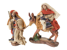 2x FADEDA Flucht   / Höhe:16 cm / handbemalt / detailgetreue Krippen Figuren - Weihnachten Tisch Dekoration Krippe Zubehör