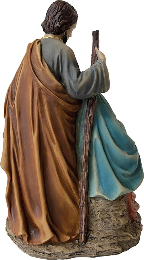 FADEDA Hlg. Familie, Krippenblock   / Höhe:21 cm / handbemalt / detailgetreue Krippen Figuren - Weihnachten Tisch Dekoration Krippe Zubehör