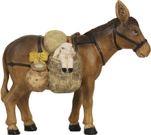 FADEDA Esel mit Schaf   / Höhe:12 cm / handbemalt / detailgetreue Krippen Figuren - Weihnachten Tisch Dekoration Krippe Zubehör