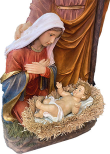 FADEDA Hlg. Familie, Krippenblock  / Höhe:120 cm / handbemalt / detailgetreue Krippen Figuren - Weihnachten Tisch Dekoration Krippe Zubehör