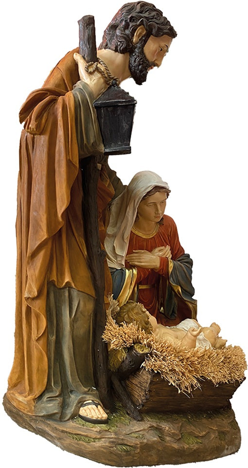 FADEDA Hlg. Familie, Krippenblock  / Höhe:150 cm / handbemalt / detailgetreue Krippen Figuren - Weihnachten Tisch Dekoration Krippe Zubehör