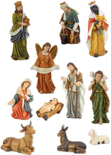 11x FADEDA Krippenfiguren   / Höhe:60 cm / handbemalt / detailgetreue Krippen Figuren - Weihnachten Tisch Dekoration Krippe Zubehör
