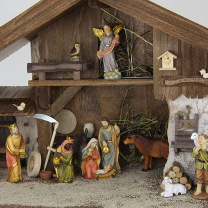 11x FADEDA Krippenfiguren   / Höhe:9 cm / handbemalt / detailgetreue Krippen Figuren - Weihnachten Tisch Dekoration Krippe Zubehör