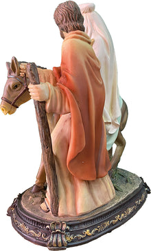 FADEDA Hlg. Familie auf der Flucht   / Höhe:46 cm / handbemalt / detailgetreue Krippen Figuren - Weihnachten Tisch Dekoration Krippe Zubehör