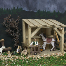 FADEDA Schlafender Wanderer   / Höhe:9 cm / handbemalt / detailgetreue Krippen Figuren - Weihnachten Tisch Dekoration Krippe Zubehör