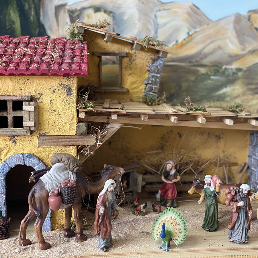 2x FADEDA Karawanenbegleitung   / Höhe:8 cm / handbemalt / detailgetreue Krippen Figuren - Weihnachten Tisch Dekoration Krippe Zubehör