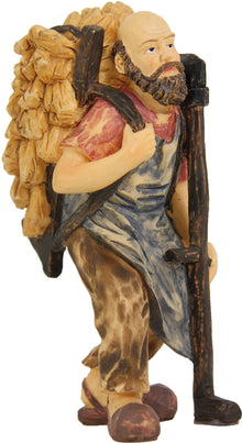 FADEDA Almbauer mit Kraxn   / Höhe:12 cm / handbemalt / detailgetreue Krippen Figuren - Weihnachten Tisch Dekoration Krippe Zubehör