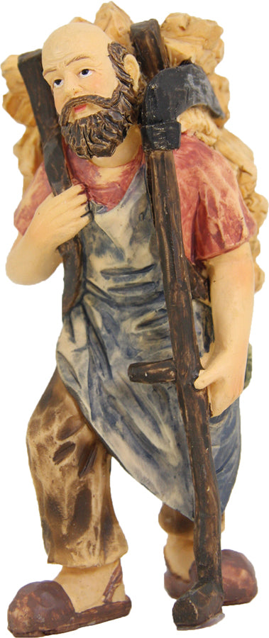 FADEDA Almbauer mit Kraxn   / Höhe:10 cm / handbemalt / detailgetreue Krippen Figuren - Weihnachten Tisch Dekoration Krippe Zubehör