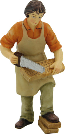 FADEDA Schreiner   / Höhe:9 cm / handbemalt / detailgetreue Krippen Figuren - Weihnachten Tisch Dekoration Krippe Zubehör