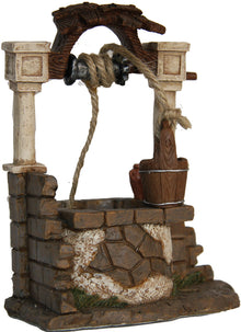 FADEDA Brunnen   / Höhe:13 cm / handbemalt / detailgetreue Krippen Figuren - Weihnachten Tisch Dekoration Krippe Zubehör