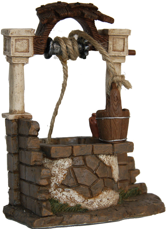 FADEDA Brunnen   / Höhe:13 cm / handbemalt / detailgetreue Krippen Figuren - Weihnachten Tisch Dekoration Krippe Zubehör