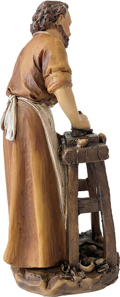 FADEDA Schreiner   / Höhe:11 cm / handbemalt / detailgetreue Krippen Figuren - Weihnachten Tisch Dekoration Krippe Zubehör