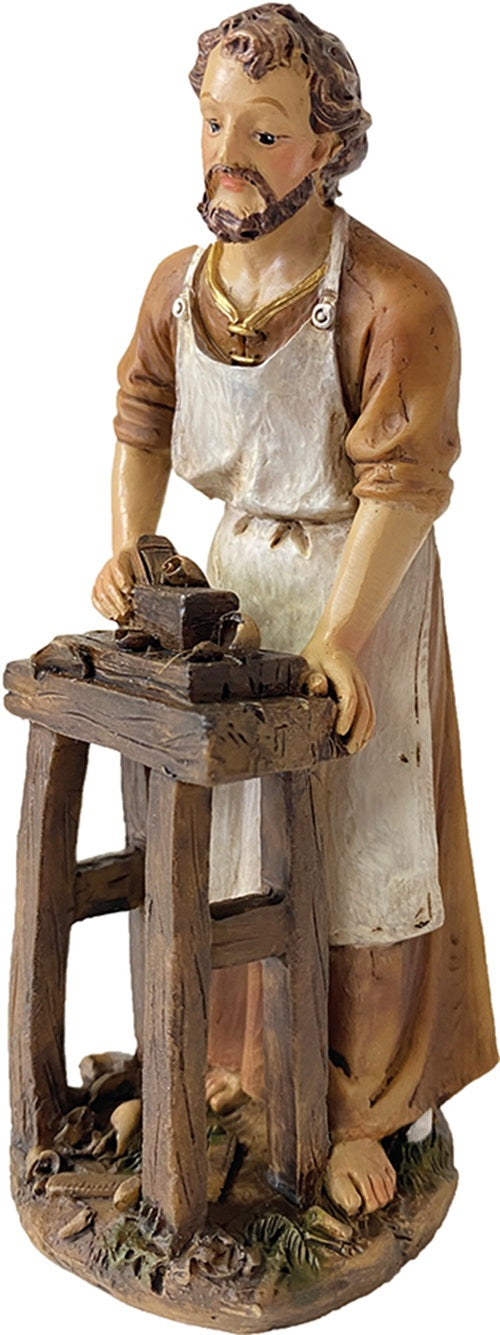 FADEDA Schreiner   / Höhe:11 cm / handbemalt / detailgetreue Krippen Figuren - Weihnachten Tisch Dekoration Krippe Zubehör