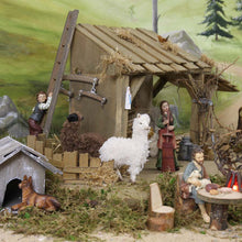 FADEDA Zimmermann für Leiter   / Höhe:11 cm / handbemalt / detailgetreue Krippen Figuren - Weihnachten Tisch Dekoration Krippe Zubehör