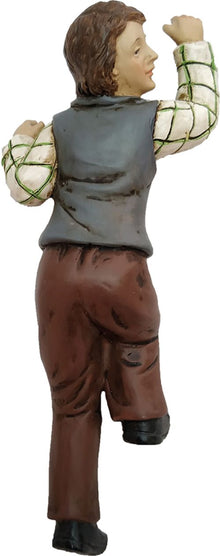 FADEDA Zimmermann für Leiter   / Höhe:11 cm / handbemalt / detailgetreue Krippen Figuren - Weihnachten Tisch Dekoration Krippe Zubehör