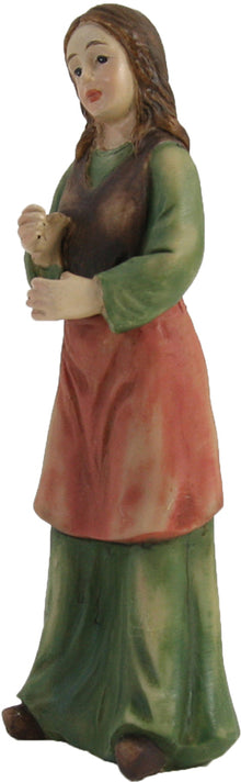FADEDA Magd für Butterfass   / Höhe:11 cm / handbemalt / detailgetreue Krippen Figuren - Weihnachten Tisch Dekoration Krippe Zubehör