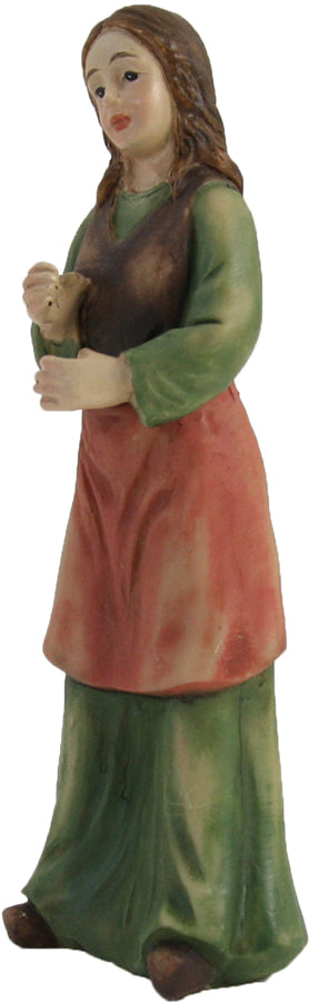 FADEDA Magd für Butterfass   / Höhe:11 cm / handbemalt / detailgetreue Krippen Figuren - Weihnachten Tisch Dekoration Krippe Zubehör