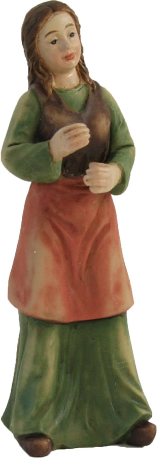 FADEDA Magd für Butterfass   / Höhe:11 cm / handbemalt / detailgetreue Krippen Figuren - Weihnachten Tisch Dekoration Krippe Zubehör