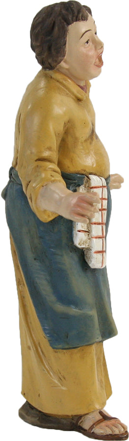 FADEDA Marktschreier   / Höhe:9 cm / handbemalt / detailgetreue Krippen Figuren - Weihnachten Tisch Dekoration Krippe Zubehör