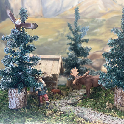 FADEDA Treppensteiger   / Höhe:9 cm / handbemalt / detailgetreue Krippen Figuren - Weihnachten Tisch Dekoration Krippe Zubehör