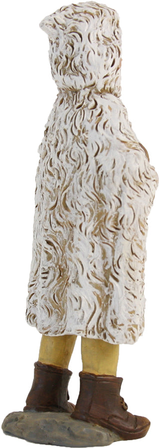 FADEDA Hirtenjunge mit Kaninchen   / Höhe:11 cm / handbemalt / detailgetreue Krippen Figuren - Weihnachten Tisch Dekoration Krippe Zubehör