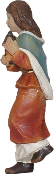 FADEDA Treppensteigende Magd   / Höhe:11 cm / handbemalt / detailgetreue Krippen Figuren - Weihnachten Tisch Dekoration Krippe Zubehör