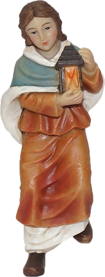 FADEDA Treppensteigende Magd   / Höhe:9 cm / handbemalt / detailgetreue Krippen Figuren - Weihnachten Tisch Dekoration Krippe Zubehör