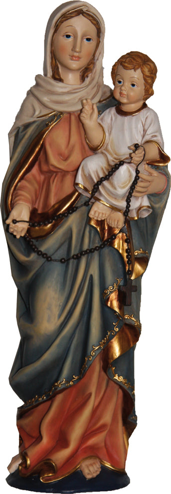 FADEDA Madonna mit Kind   / Höhe:21 cm / handbemalt / detailgetreue Krippen Figuren - Weihnachten Tisch Dekoration Krippe Zubehör