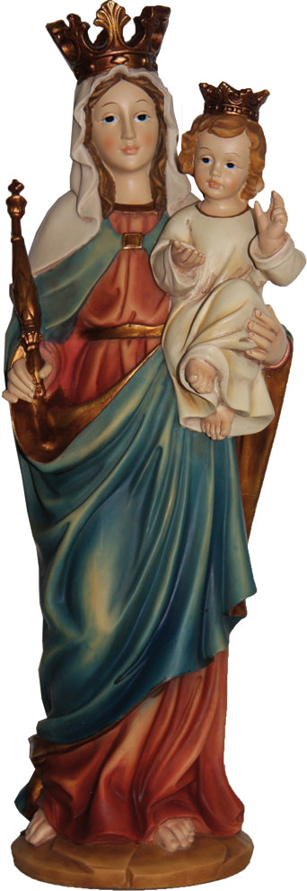 FADEDA Madonna mit Krone   / Höhe:14 cm / handbemalt / detailgetreue Krippen Figuren - Weihnachten Tisch Dekoration Krippe Zubehör