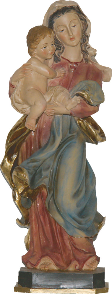 FADEDA Weidener Madonna BL/R   / Höhe:101 cm / handbemalt / detailgetreue Krippen Figuren - Weihnachten Tisch Dekoration Krippe Zubehör