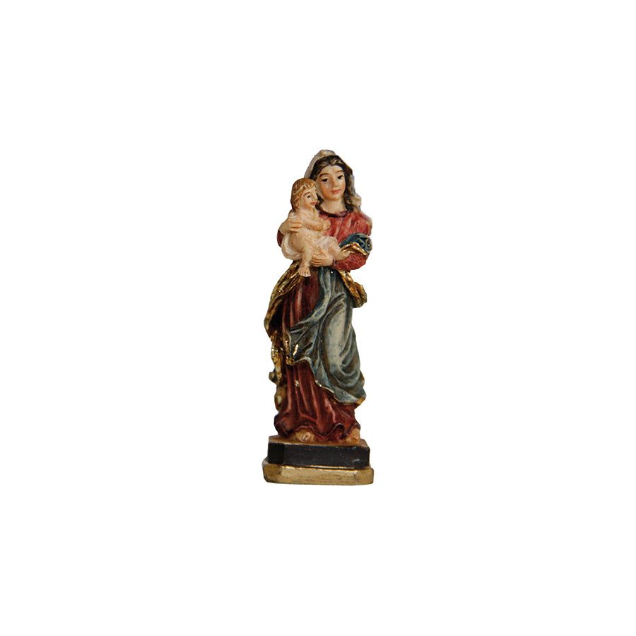 FADEDA Weidener Madonna BL/R   / Höhe:5 cm / handbemalt / detailgetreue Krippen Figuren - Weihnachten Tisch Dekoration Krippe Zubehör