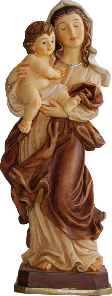 FADEDA Weidener Madonna, gebeizt   / Höhe:13 cm / handbemalt / detailgetreue Krippen Figuren - Weihnachten Tisch Dekoration Krippe Zubehör