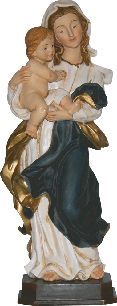 FADEDA Weidener Madonna BL/W   / Höhe:16 cm / handbemalt / detailgetreue Krippen Figuren - Weihnachten Tisch Dekoration Krippe Zubehör