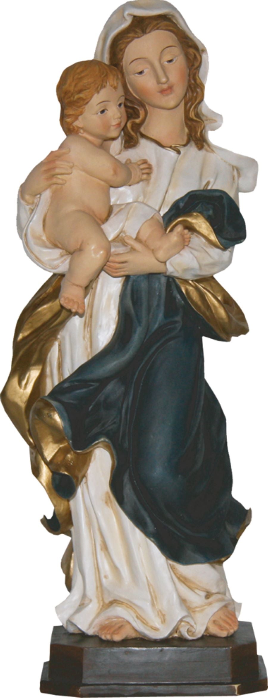 FADEDA Weidener Madonna BL/W   / Höhe:65 cm / handbemalt / detailgetreue Krippen Figuren - Weihnachten Tisch Dekoration Krippe Zubehör